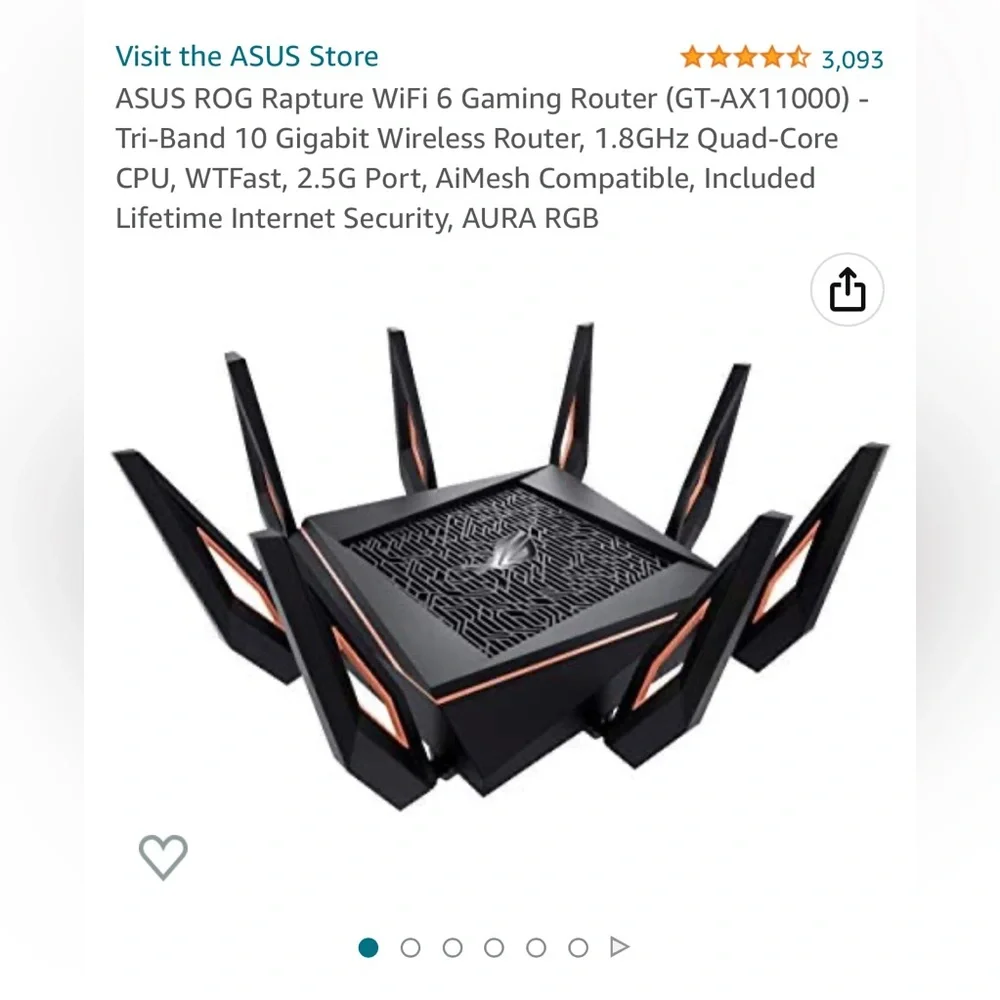 1645 Router ASUS | Networking | Asus Rog Rapture Wifi 6 Gaming Router Gtax100 ...